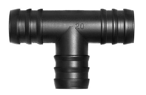 Trójnik plastikowy T na wąż 20x20x20mm