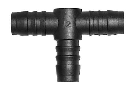 Trójnik plastikowy T na wąż 12x12x12mm