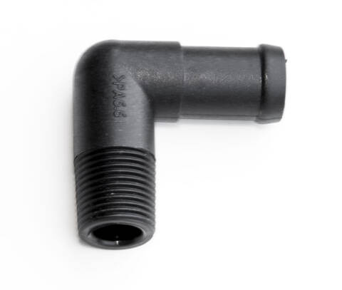 Kolanko plastikowe na wąż fi.16 mm x 3/8 GZ