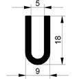 Uszczelka krawedziowa na rant 5 mm H-18mm U-604