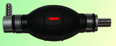 Pompka Gumowa gruszka katowa prawa fi. 8mm