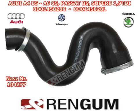 Wąż turbo AUDI A4-A6 1,9TDI 94-04 8D0145828CL