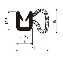 Uszczelka gumowa kabiny ciągnika drzwi T-24