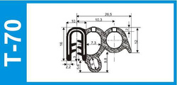 Uszczelka gumowa uniwersalna do drzwi T-70 BUS