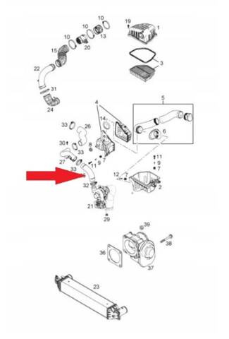 Rura turbo CHEVROLET CAPTIVA ANTARA 2.0D 96628977