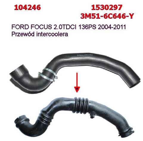 Wąż intercooler FORD FOCUS C-MAX VOLVO C30 S40 V50