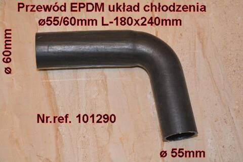 KOLANKO CHŁODNICY EPDM fi.55x60mm L-180x240mm
