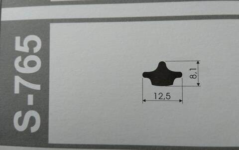 Klin gumowy S-765 do uszczelki szyby S-939