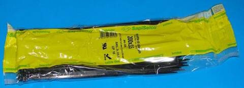Opaska kablowa czarna 200x3,6mm Pa6.6 SapiSelco