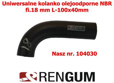 Kolanko gumowe olejoodporne NBR-AR 18mm 100x40mm
