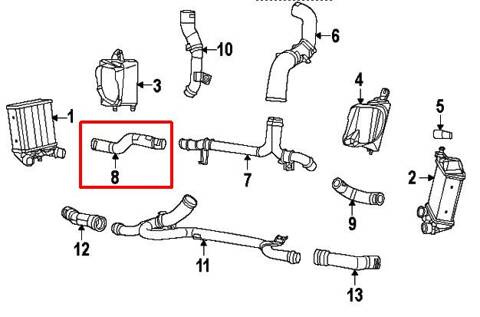 Wąż turbo FIAT 500 1.4T 2012 68073786AB