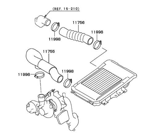 Rura turbo MITSUBISHI OUTLANDER 2.0DID-11755P