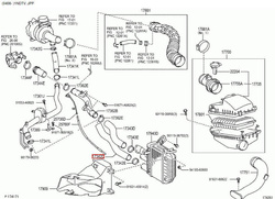 Wąż intercoolera Toyota Corolla 1.4D 17342-33020