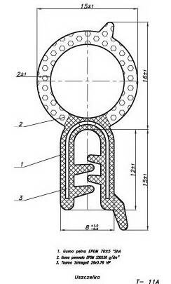 Uszczelka bagażnika T11 FIAT VW OPEL RENAULT MERC
