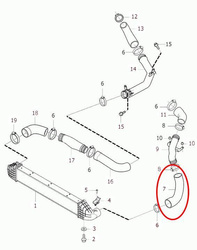 Wąż intercoolera VOLVO V40 2.0 D3 2013- 31319364