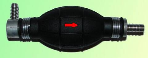 Pompka Gumowa gruszka katowa lewa fi. 8mm