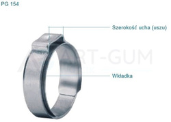 Opaska z pierścieniem OETIKER zakres 7.5-9.0mm