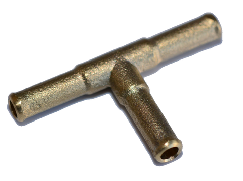 Trójnik mosiądz T na wąż  6x6x6mm odlew