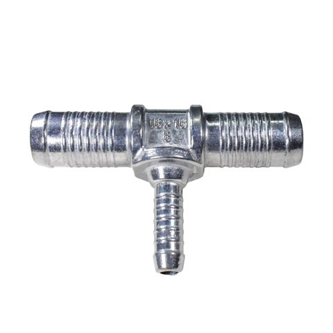 Trójnik aluminiowy T na wąż 16x8x16mm