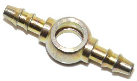 Końcówka oczkowa paliwa M6 na wąż 4x4mm podwójna