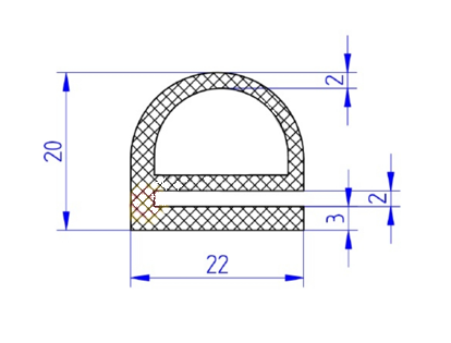 Uszczelka gumowa chłodni drzwi e-2220