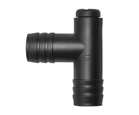 Kolanko plastikowe na wąż fi.18 z odpowietrzeniem